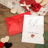 Valentines Day Cards For Him Her, Funny Anniversary Valentines Gifts For Girlfriend Boyfriend Husband Or Wife, “To My Main Squeeze” Romantic Naughty Love Card, Minimalist Line Art For Valentine’S Day