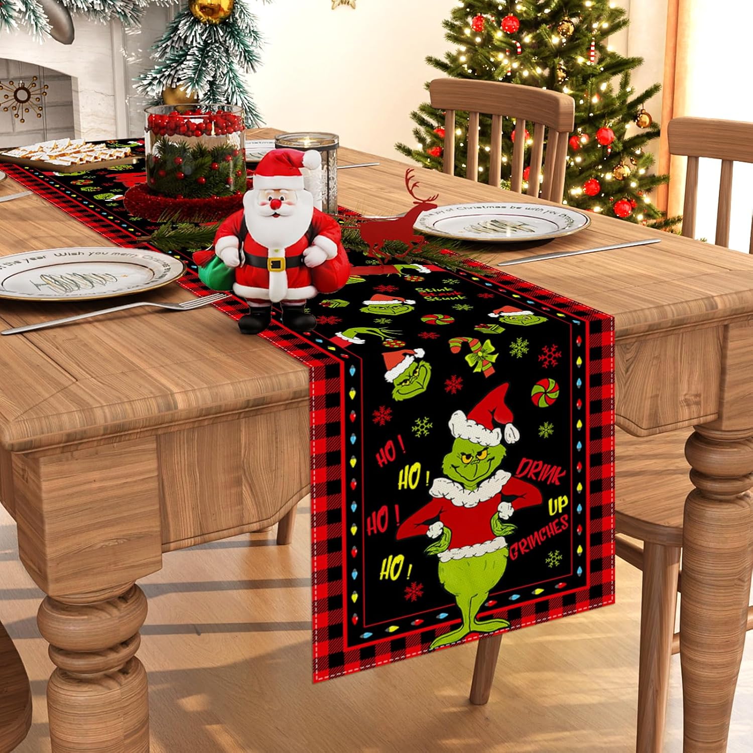 Christmas Table Runner 13X72 Inch Christmas Xmas Winter Holiday Decorations And Supplies For Home Kitchen Dining Room Table Decor