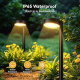 8 Pack Solar Pathway Lights 12 LED Waterproof Modern Garden Walkway Driveway Lights