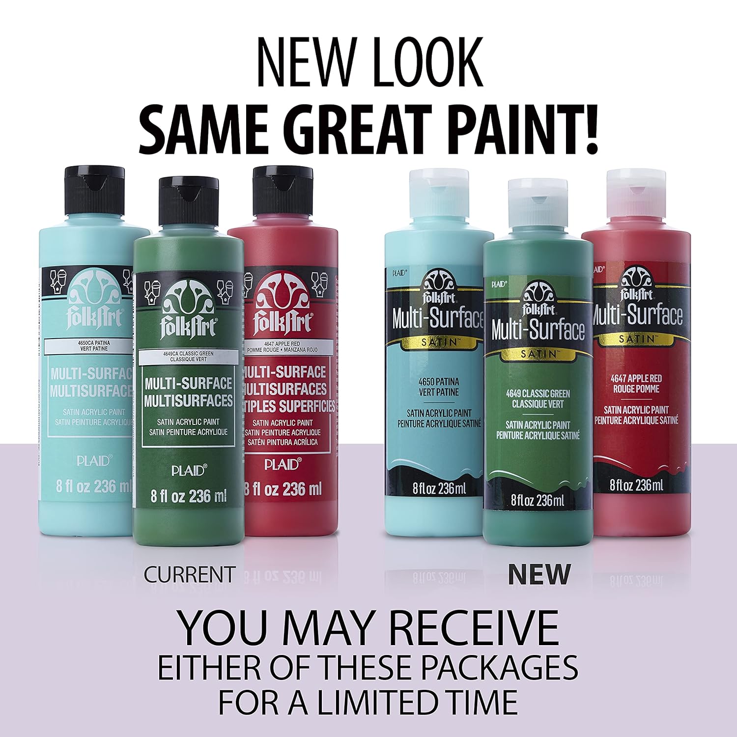 FolkArt Multi-Surface Acrylic Craft Paint, 8 oz, Pearl White