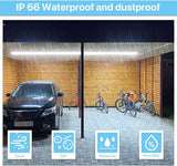 2 Pack 8FT LED Vapor Tight Light Fixtures 15600LM IP66 Waterproof Dimmable Shop Lights for Warehouse Car Wash