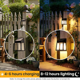 8 Pack Solar Fence Lights Waterproof Warm White Outdoor Yard Garden Post Deck Lights