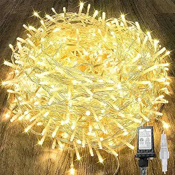 88FT Connectable String Lights 240 LED Warm White Clear Wire Fairy Lights Plug In with Timer for Bedroom Wedding Patio Decor