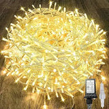 88FT Connectable String Lights 240 LED Warm White Clear Wire Fairy Lights Plug In with Timer for Bedroom Wedding Patio Decor
