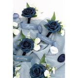1 Pc Sinlge Navy Blue Boutonniere For Men For Wedding Groom Groomsmen Artificial Rose Rose Flowers Boutonniere For Wedding Ceremony Anniversary Formal Dinner Party