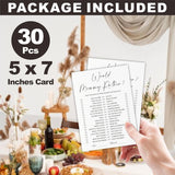 30 Would Mommy Rather Game Cards For Baby Shower - Minimalism White Double-Sided Fill In Advice Cards For Baby Announcement, Gender Reveal, New Parents-To-Be Party Favor & Supplies - C13