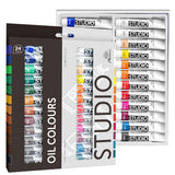 PHOENIX Oil Paint Set - 24x12ml/0.4 Fl Oz Tubes, Non-toxic Oil Based Paints for Canvas Crafts, Oil Painting Supplies for Artists, Adults & Beginners