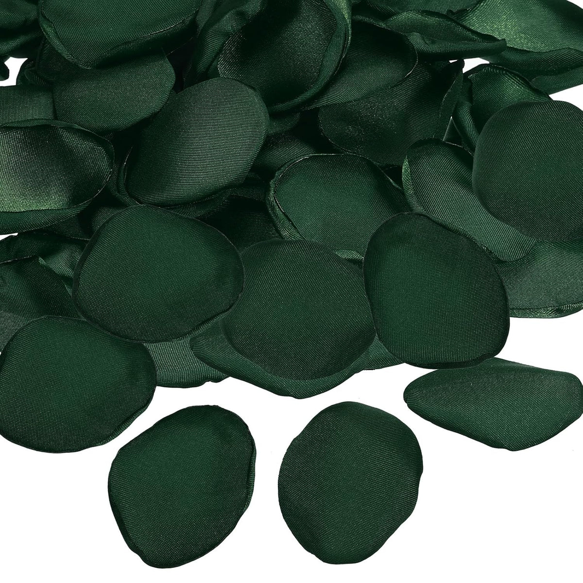 Silk Rose Petals, 100 Pcs Artificial Flower Petals For Wedding Decorations, Romantic Night, Aisle Scatter Petals, Dark Green