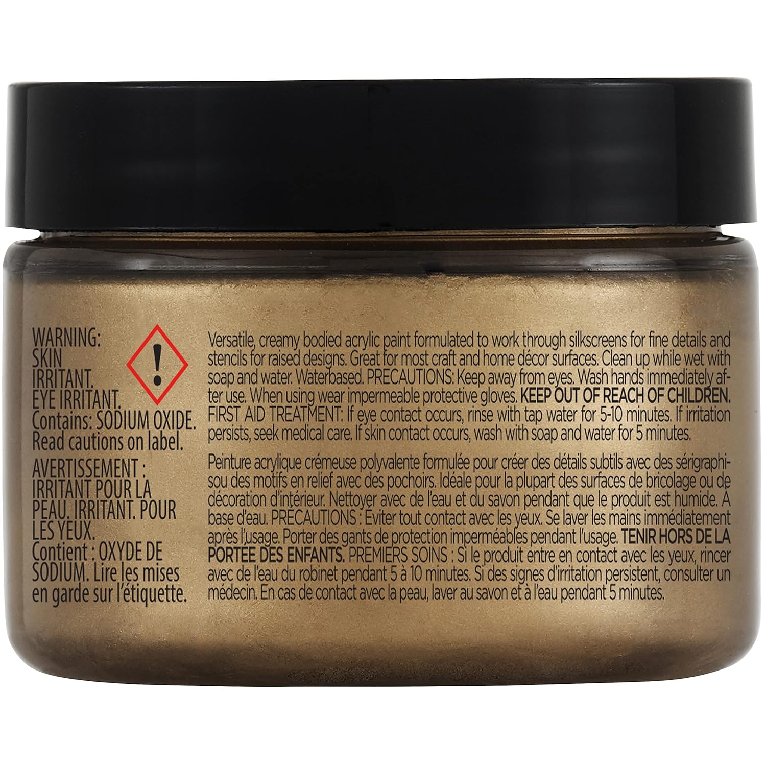 FolkArt 34940 Design Crème Paint, Gold, 3 oz