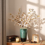 Silk Cherry Blossom Branches, Artificial Cherry Blossom Tree Stems Faux Cherry Flowers Vase Arrangements For Wedding Home Decor, Set Of 3