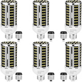 6 Pack 35W LED Corn Light Bulbs 300W Equivalent 5000K Daylight 5000 Lumens E26 E39 Base