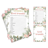 Housewarming Party Game, Word Scramble, Floral Greenery New Home Celebration Party Ideas, New Homeowner/First Home/Apartment/House Party Decorations - 30 Pack(B08)