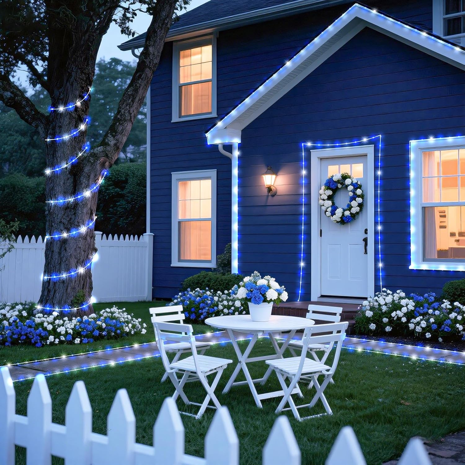 Solar Christmas Lights Outdoor Waterproof Total 66Ft 200 Led Solar Twinkle Lights For Outside Clear Wire, 8 Modes Solar