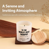 Therapist Gifts To The World Best Therapist Thank You Appreciation Gifts Counsellor Psychologist Mental Health Therapy Scented Candle Home Office Jar Candles Sage Floral Lavender Scent Soy Wax 9.5 Oz