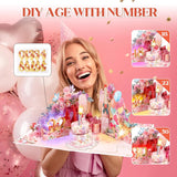 Musical Birthday Card, 3D Pop-Up Flowers & Champagne Birthday Cards With Colorful Lights, Blow-Out Candles Birthday Card For Girls, Women, Wife, Moms, Sisters, Grandmothers