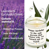 Sister Birthday Gifts, Funny Gifts For Sister, Happy Birthday Gift For Women Sister Best Friend - Handmade Lavender Candle 7Oz