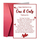 Valentines Day Card For Him Her, Happy Valentines Day Card For Husband Wife, Happy Valentine'S To My One And Only Thank You For...