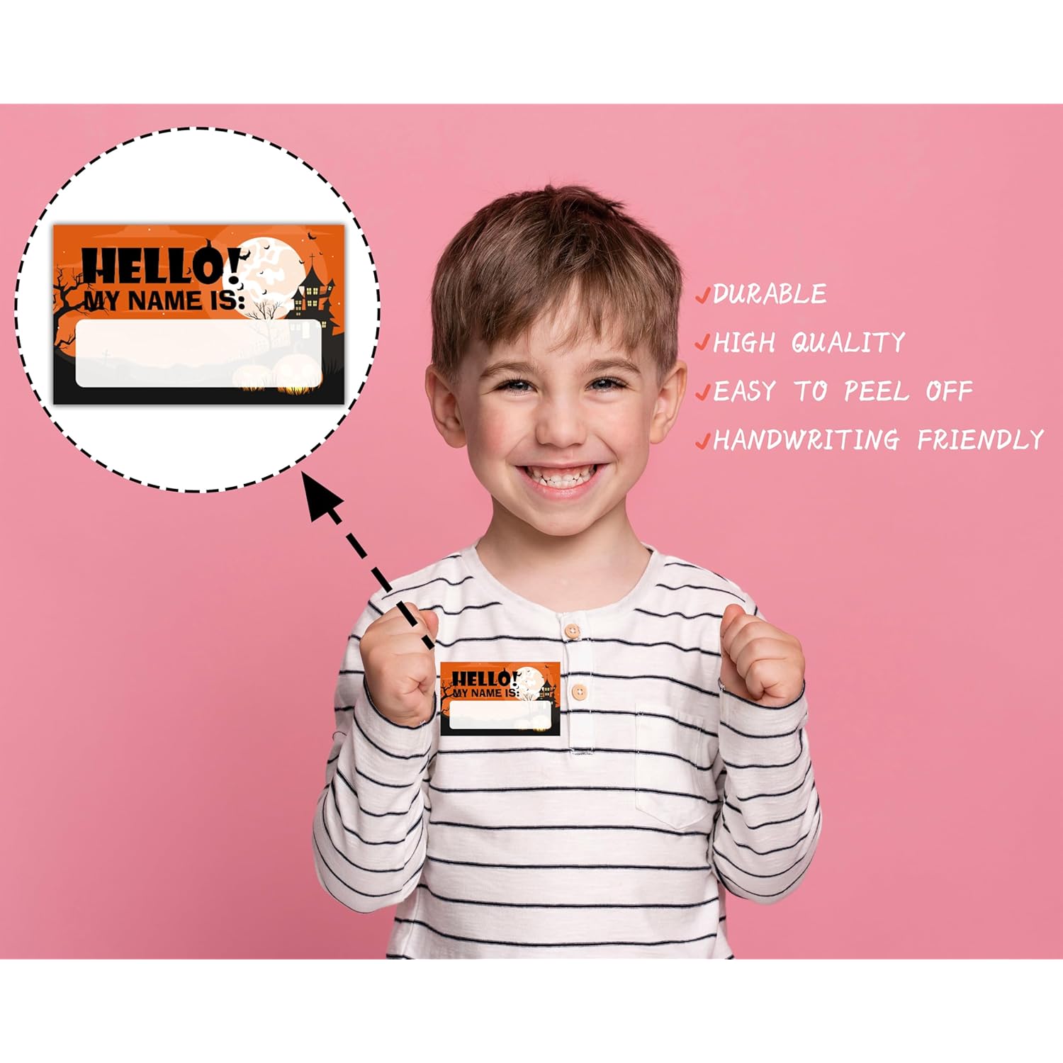 What'S Your Halloween Name Game - Halloween Party Game Sign For Boys Girls - Family School Classroom Activities - 1 Standing Sign And 30 Stickers - Kids Autumn Party Supplies Decorations(02)