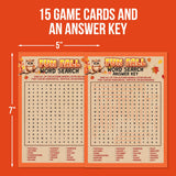 15 Fun Fall Word Search Game Cards- Fast & Easy For Family Thanksgiving, Friendsgiving, Church Party, Adults Or Kids, Supplies, Activity, Autumn Decorations
