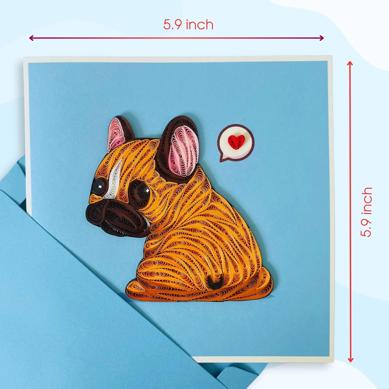 Quilling Cards, Handmade Card, Quilled Cards With Dedicated Paper, Quilling Birthday Cards, For Dog Lovers
