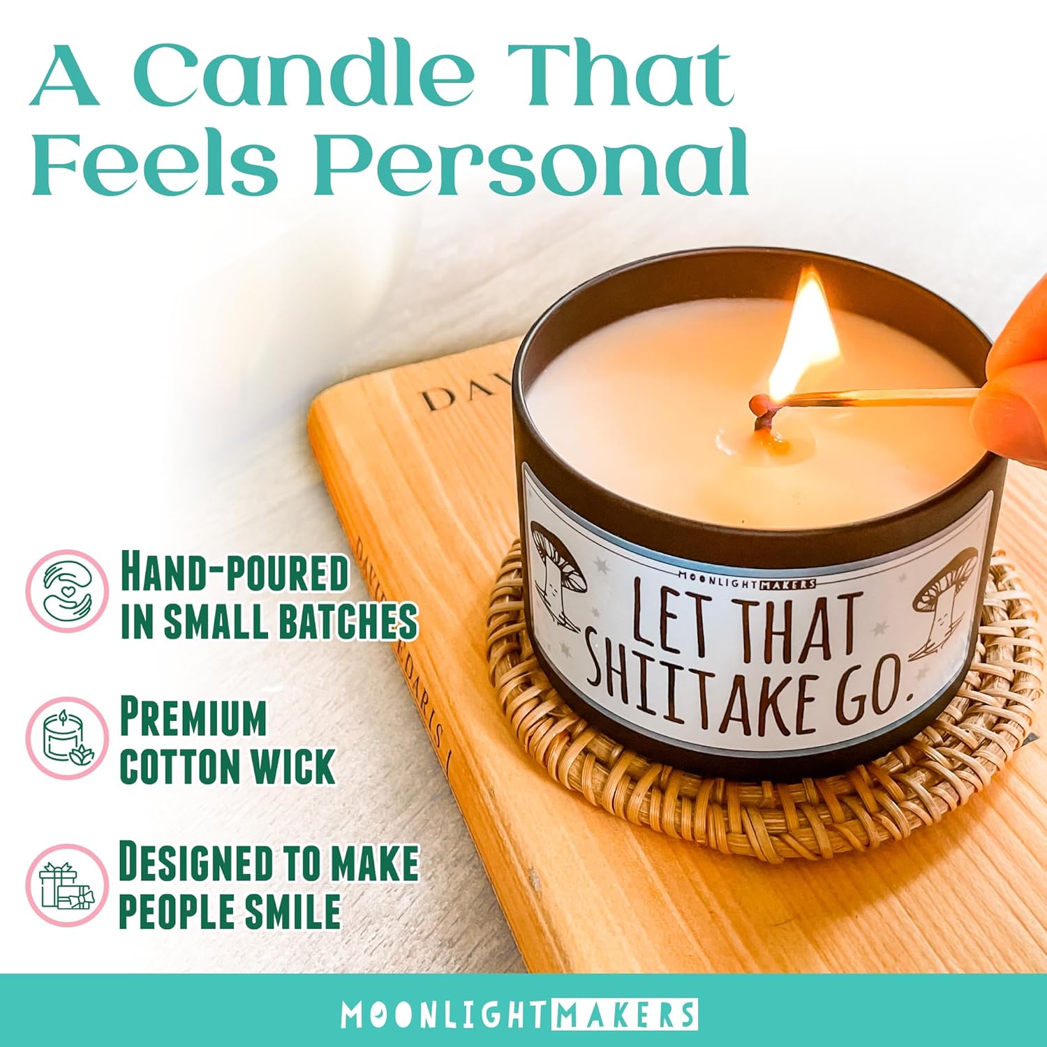 Fun Scented Candle - Handmade Soy Wax Candles, Women Gift Friends Sister Birthday Gifts Candles Women, 25+Hr Burn Non-Toxic - 8Oz Lavender Driftwood Scent, I Need A Huge Margarita