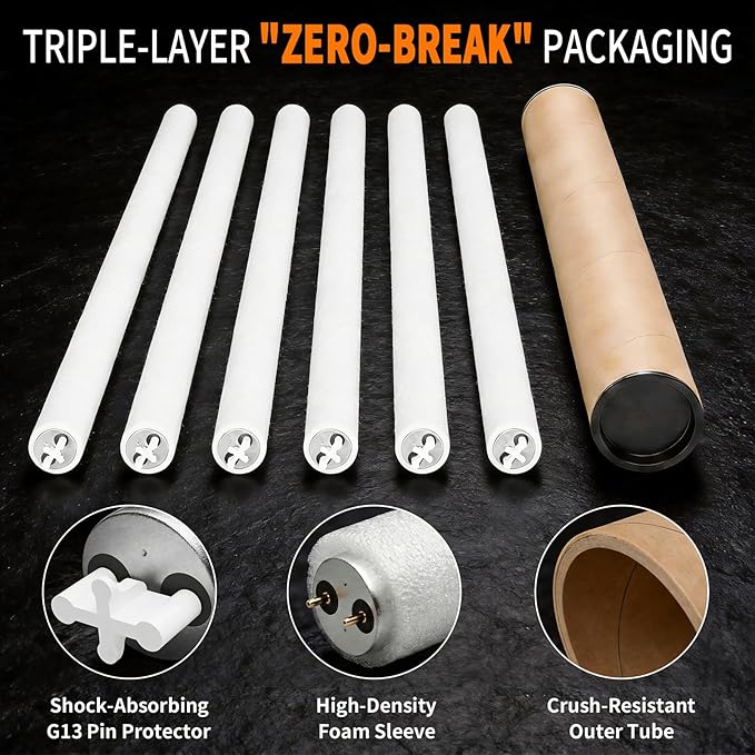 12 Pack F32T8 32W Fluorescent Tube Light Bulbs 48 Inch G13 Base 4100K Cool White 3000LM