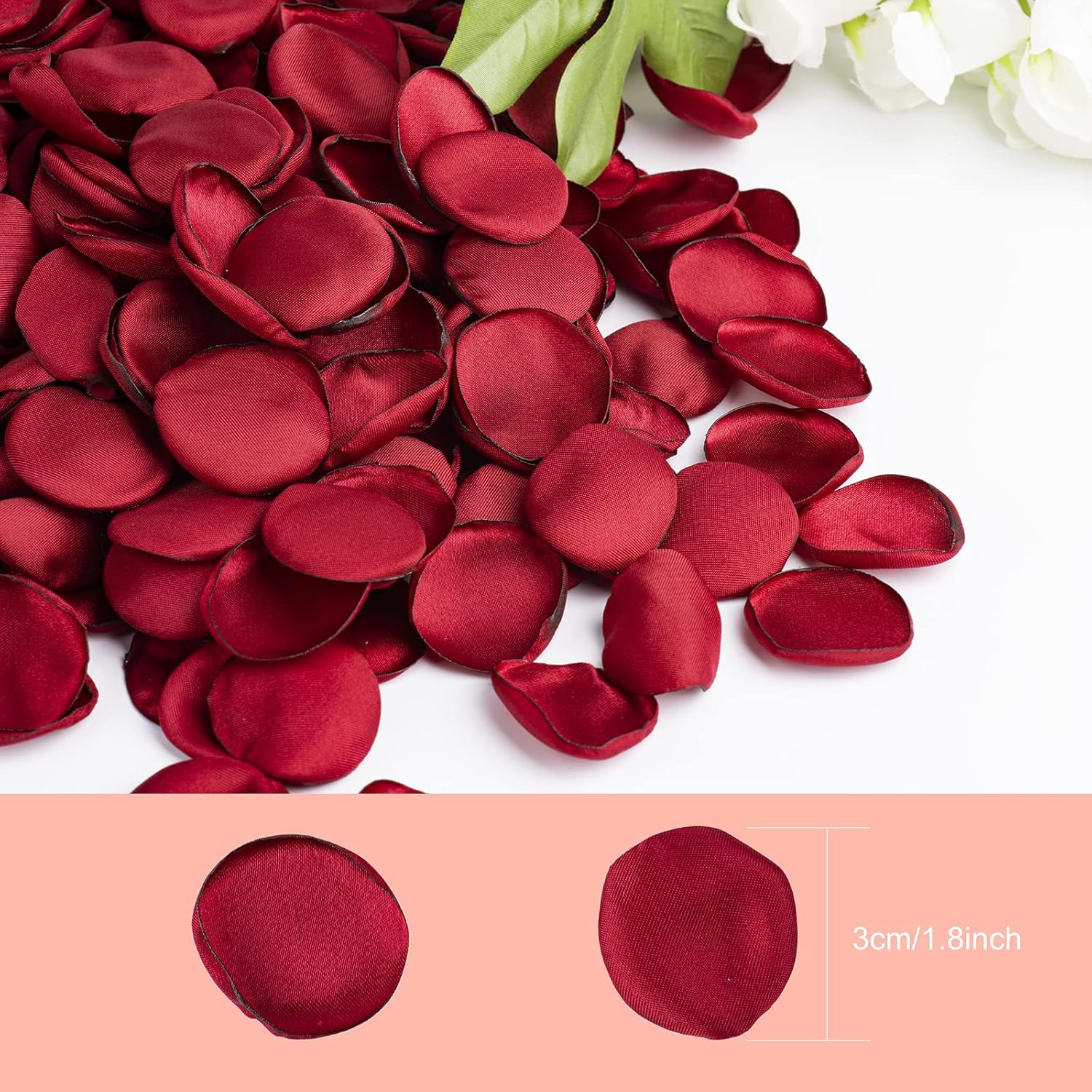 400 Pcs Silk Rose Petals Burgundy Red Flower Petals For Romantic Night, Weddings Aisle Centerpieces, Table, Party, Home Decoration, Romantic Night Decoration,Valentine'S Day Decoration