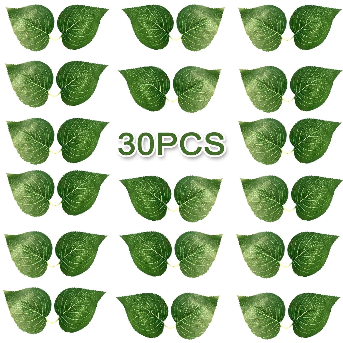 30Pcs Hydrangea Leaves Artificial - Fake Leaves For Diy Hydrangea-Fake Hydrangea Leaves For Bridal Bouquet, Garland Decoration, Proposal Bouquet, Flower Arrangement Accessories,Home Decorations.