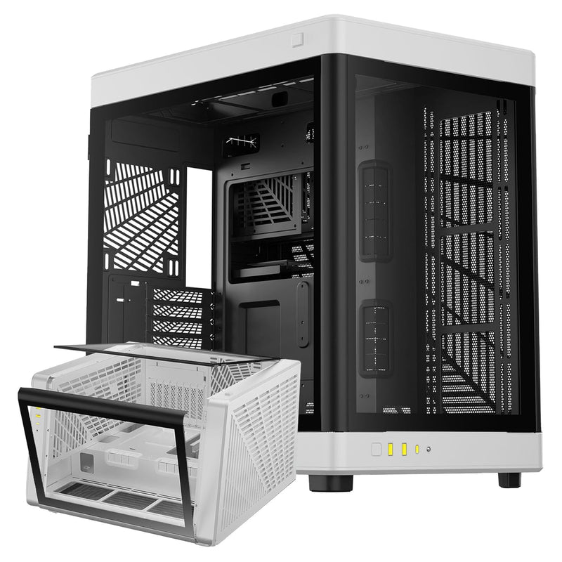 Rgb Dual-Chamber Panoramic Tempered Glass Computer Case With Modular Orientato