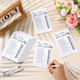 50 Pack He Said She Said Bridal Shower Game For 50 Guests, Include 50 Pcs Wedding Game Cards And 50 Pcs Pencils With Erasers For Wedding Shower Party Supplies (White)