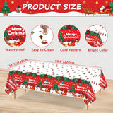 4 Pack Christmas Table Cloth Christmas Party Tablecloth Xmas Party Decoration Christmas Party Table Cover Xmas Table Cover With Christmas Tree And Snowflake 51 X 86 In