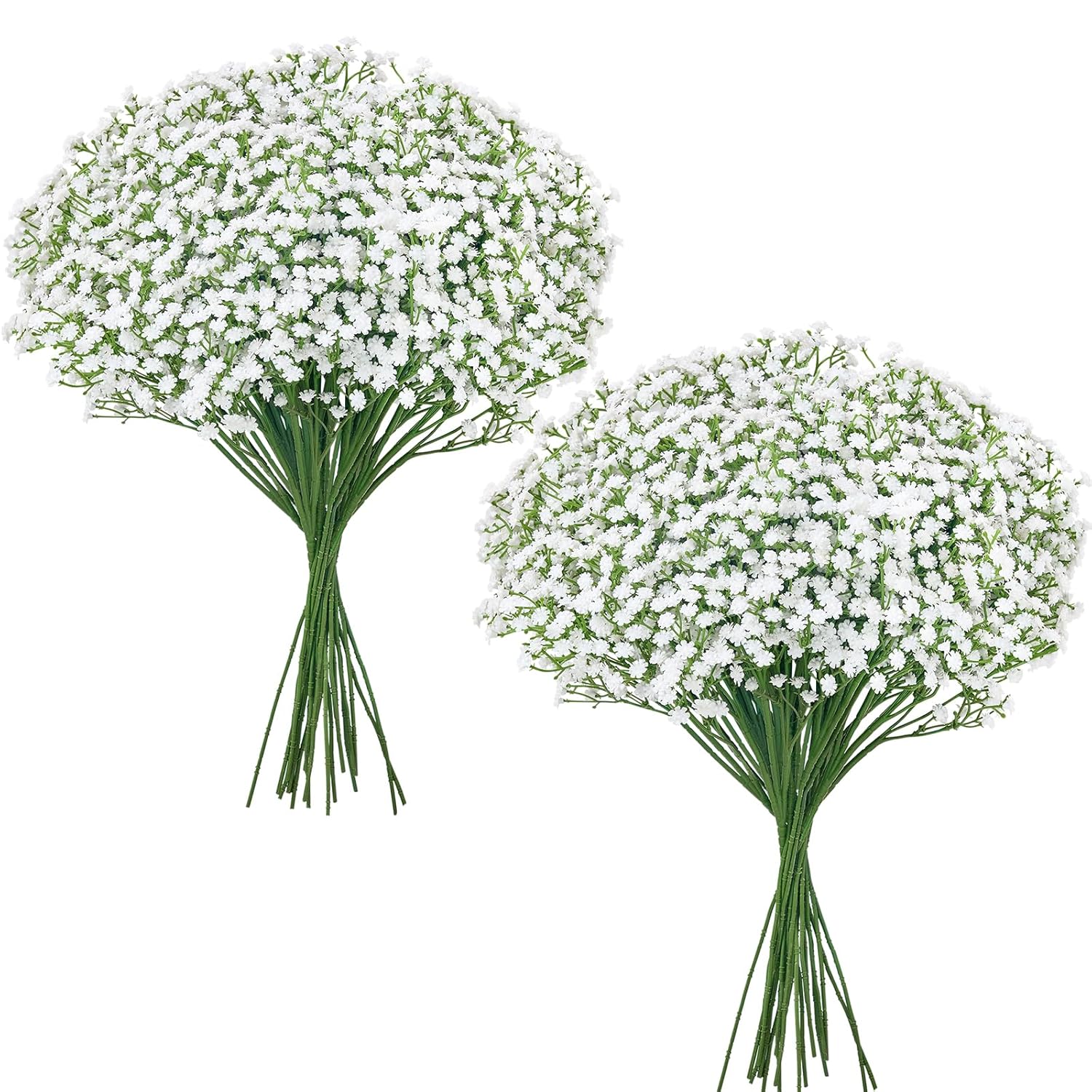 Babys Breath Artificial Flowers - 20Pcs Real Touch White Gypsophila Bouquets For Floral Decoration, Wedding, Home, Party, And Garden