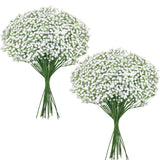 Babys Breath Artificial Flowers - 20Pcs Real Touch White Gypsophila Bouquets For Floral Decoration, Wedding, Home, Party, And Garden