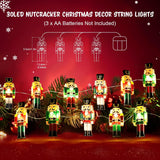 Christmas Decorations Indoor 10Ft 30 Led Nutcracker String Lights Cute Fairy Lights Indoor Outdoor For New Year Party, F