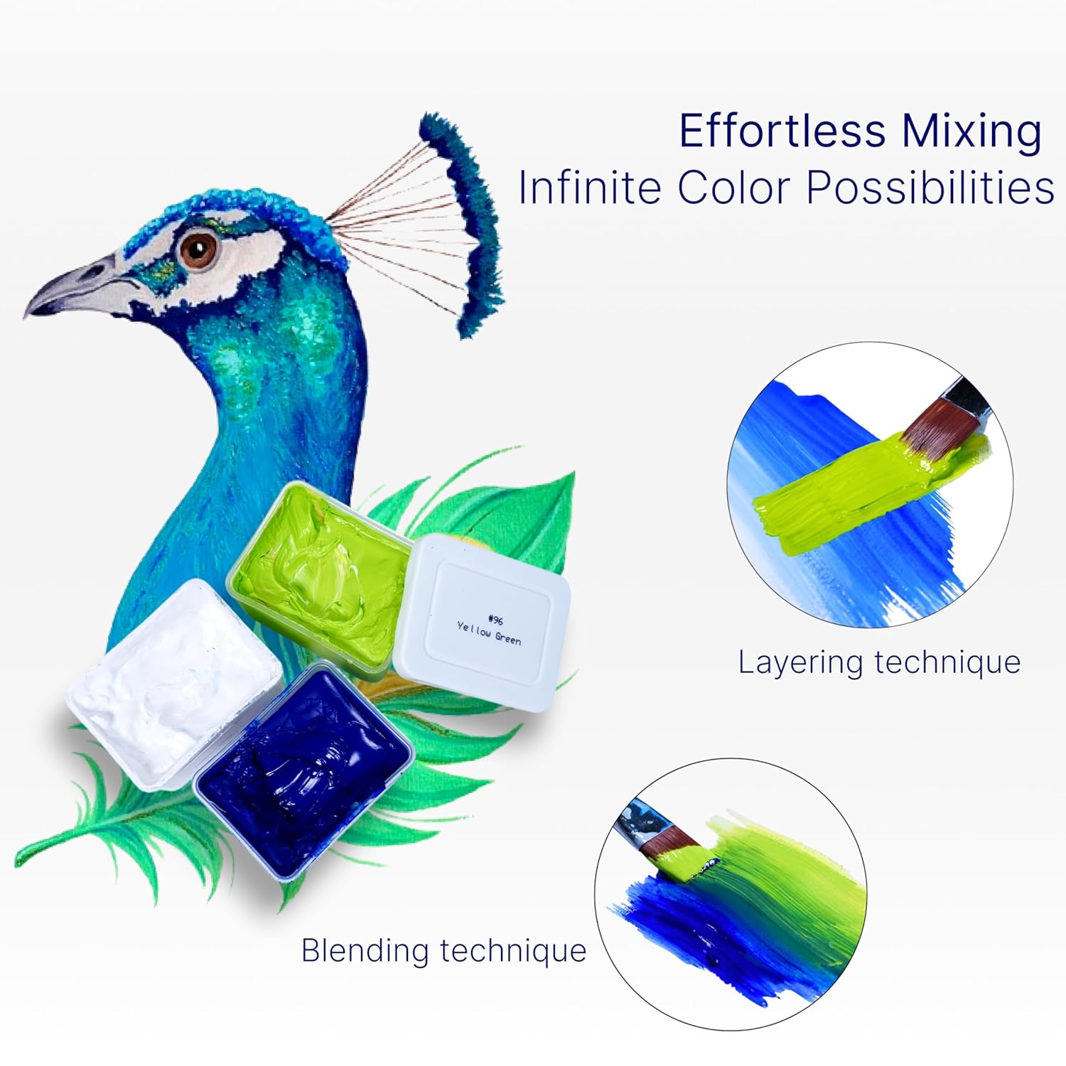 Gouache Sap Green Refills (50Ml/1.7Oz)|Intense Pigments, Easy Color Refill (2 Pcs.)