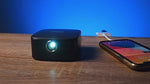 M75 Portable Projector, 50” LED, HDMI, Speakers, Rechargeable, 2-Hour Use