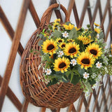 Sunflowers Artificial Flowers Fake Sunflower Bouquet 8 Bunches Spring Flowers Realistic Silk Flower Arrangements For Table Centerpieces Kitchen Wedding Home Decor