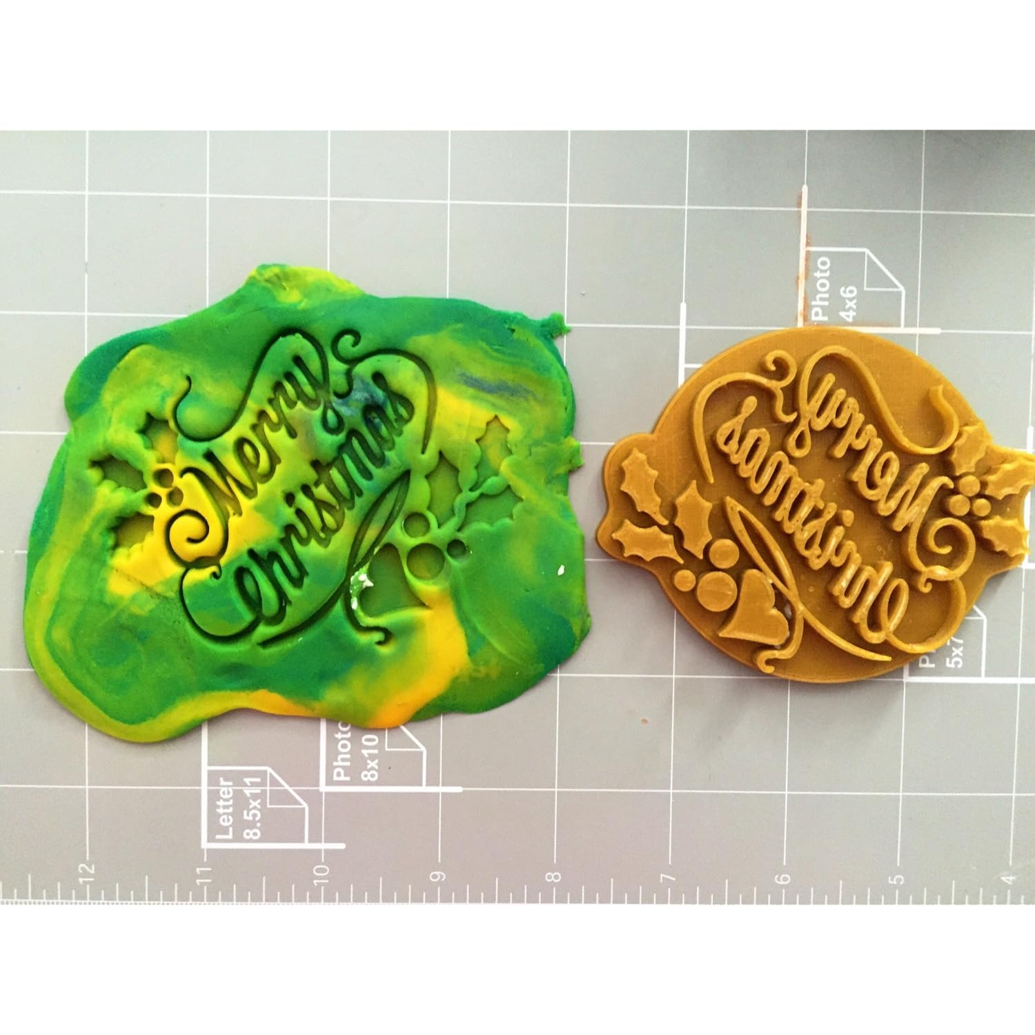 Merry Christmas Fondant Embosser, Stamp, Cookie Cutter