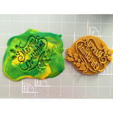 Merry Christmas Fondant Embosser, Stamp, Cookie Cutter