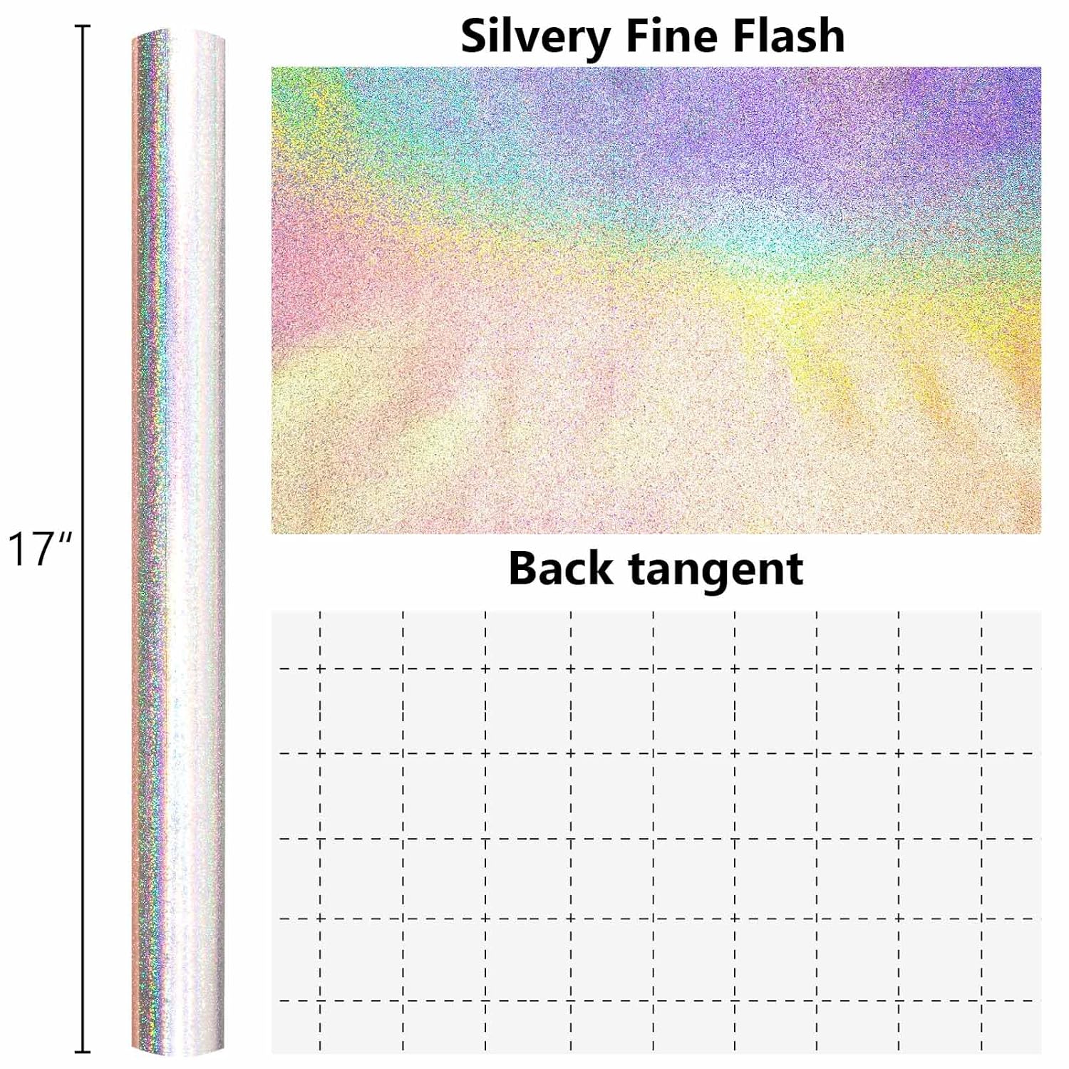Silver Wrapping Paper Roll, Metallic Holographic Point Gift Wrap For Birthday, Valentines, Mothers Day, Graduation, Wedding, Fathers Day, Baby Shower, Christmas (17 In X 32.8 Ft)
