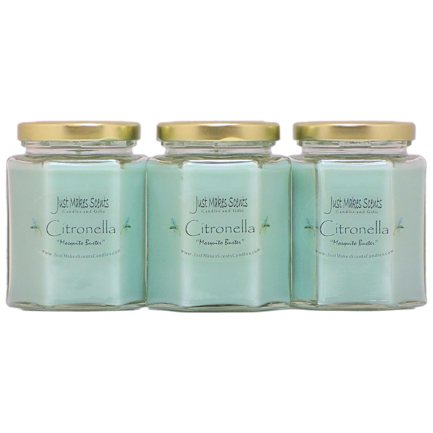 Citronella Scented Blended Soy Candle For Indoor Use By (Citronella 3-Pack)