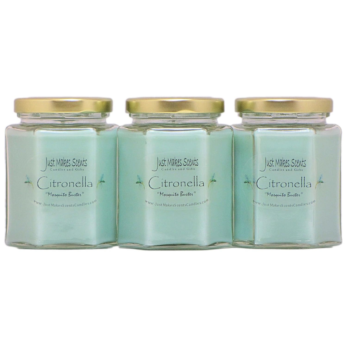 Citronella Scented Blended Soy Candle For Indoor Use By (Citronella 3-Pack)