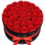 40 Pieces Preserved Roses In Suede Box, Flowers For Mothers Day, Preserved Flowers Gift For Women, Red