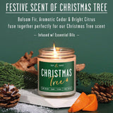 Christmas Tree Candles, Christmas Candles Scented - 'Christmas Tree' Soy Candle W/Balsam, Cedar & Citrus - Infused With Essential Oils I Balsam Pine Candle I 9Oz, 50Hr, Usa Made
