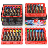 Acrylic Paint Set 24 Colors (0.74 Oz Tubes). High-Viscosity, Richly Pigmented Paints For Canvas, Wood & Crafts. Water-Based Formula. Holiday Gift For Artists & Painters