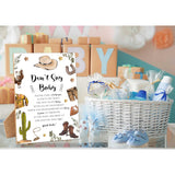 Don'T Say Baby Clothespin Games Sign, Cowboy Baby Shower Games, 1 Wooden Sign With 50 Mini Clothespins, Game Activity For Baby Shower, Gender Reveal Party Favors Decorations