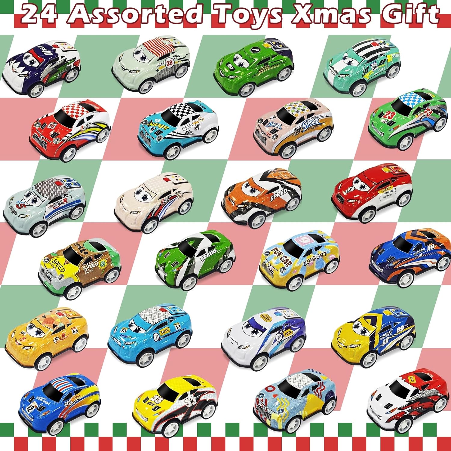 Christmas Advent Calendar 2025 For Kids With 24 Different Vehicle Pull Back Car Racing Car Toys 24 Days Countdown Calendar Stocking Stuffer Xmas Party Favors For Boys Kids