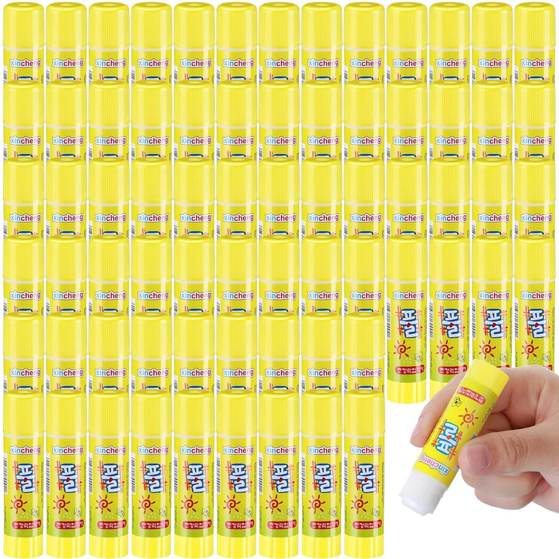 100 Pcs White Glue Stick Washable Glue Stick For Crafts Home School Classroom