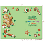 - Grandson Christmas Card - New - Made In Chicago - Large Card Opens To 10" X 7.75" - Packaged In Extra Sturdy Mailer - 1001