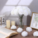 50Pcs Artificial Chrysanthemums Heads Ball Flowers Homecoming Mum Flower Bulk 2.9'' Silk Mum Supplies Artificial Homecoming Mum Supplies White Tissue Hanging Paper Pom-Poms For Party Wedding Home (50)